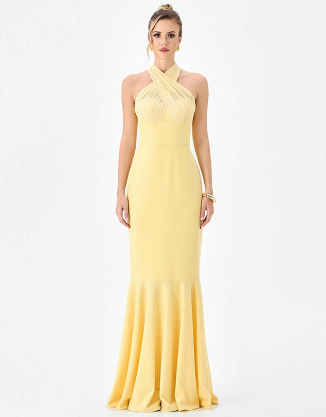 Bariano - Halisa High Neck Gown
