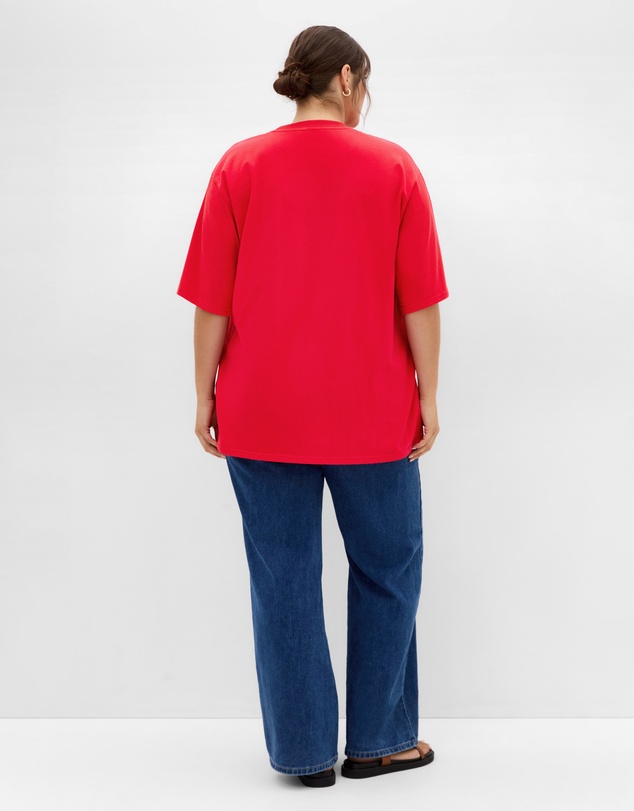 City Chic - Plus size Summer Sun Tee - red