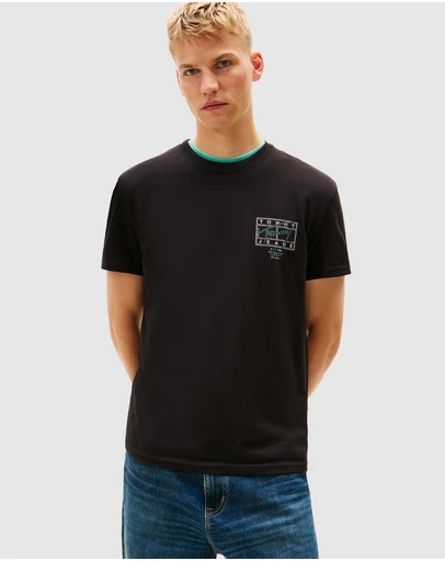 Tommy Jeans - Regular Sign Spray Short Sleeve T-Shirt