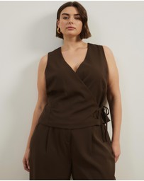 Atmos&Here Curvy - Freida Wrap Vest Top
