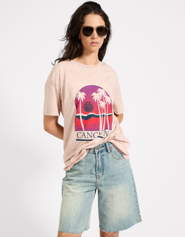 ONE TEASPOON - Cancun Boyfriend Tee - Stone