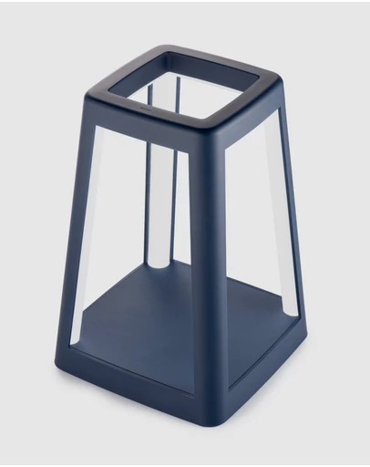 Lexon - Lexon Lantern Portable Lamp With Built-In Wireless Charger - Blue
