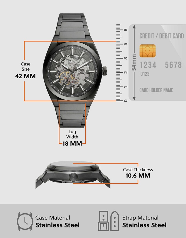 Fossil - Fossil Everett Smoke Watch ME3206