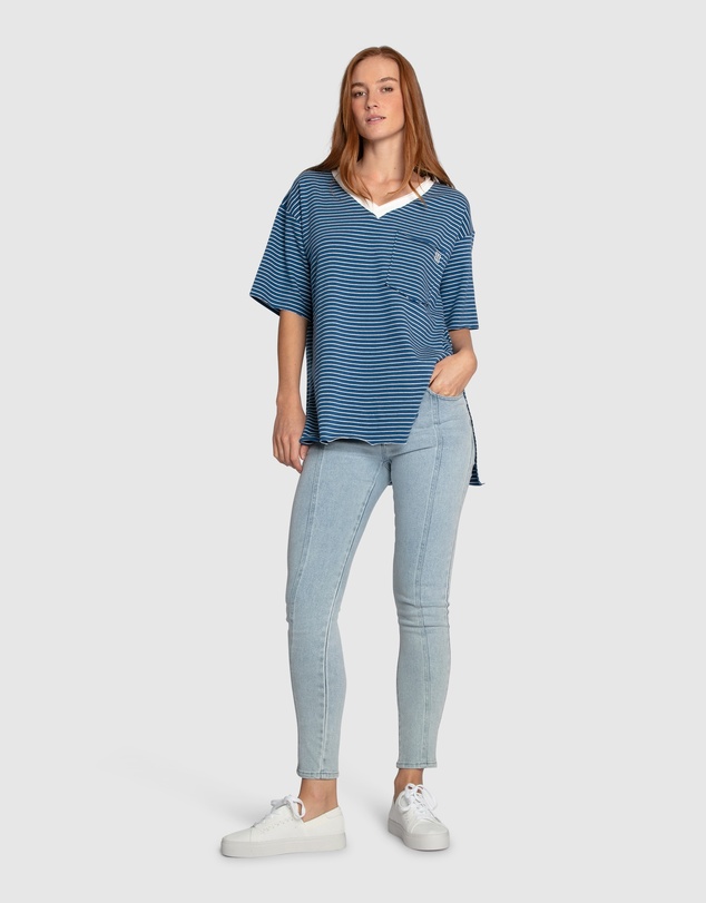 Belle & Bloom - Brave Soul Oversized Striped T-Shirt