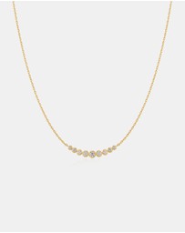 Ania Haie - Gold Graduated Bezel-Set Necklace