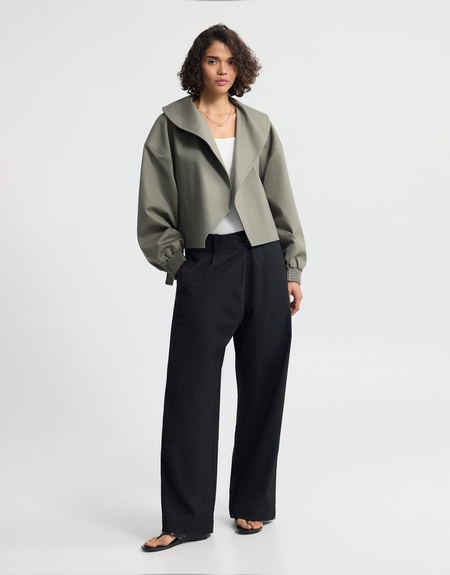 Oxford - Indie Crop Belt Waist Jacket