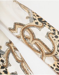 Lovisa - Leopard & Chain Fabric Scarf