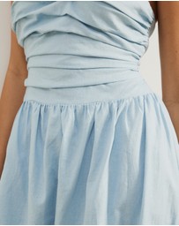 Atmos&Here - Laura Strapless Linen Blend Midi Dress
