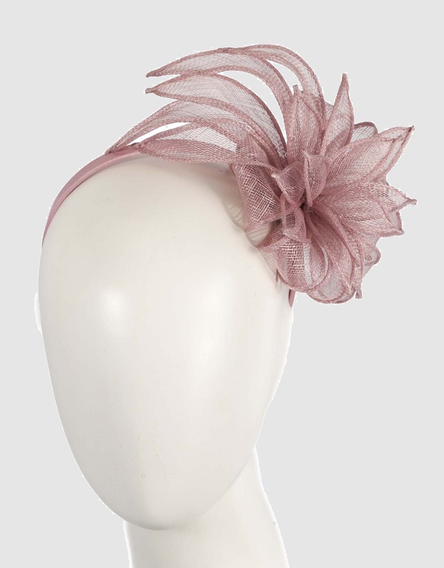 Max Alexander - Flower Pink Sinamay Fascinator Headband