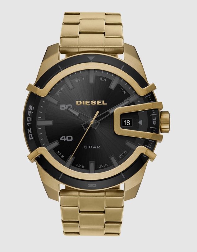 Diesel - Caged Gold-Tone Analogue Watch DZ1949