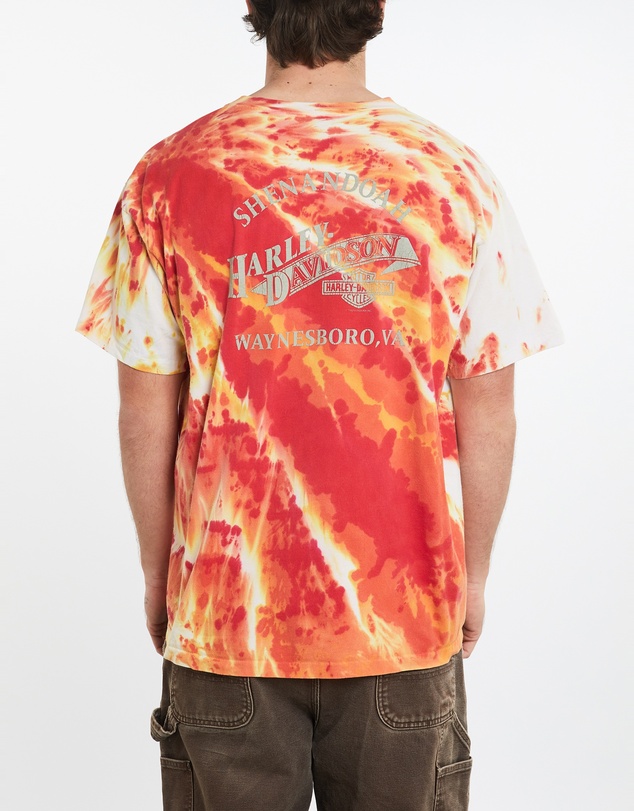 Vintage by The Real Deal - Pre Loved - 1992 Harley Davidson Tie Dye Tee