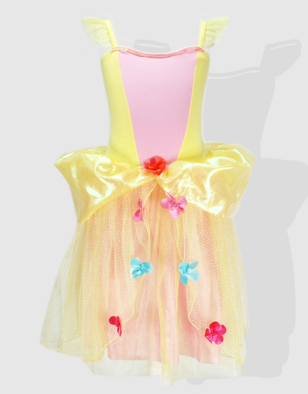 Pink Poppy - Yellow Flower Fairy Magic Sparkle Dress