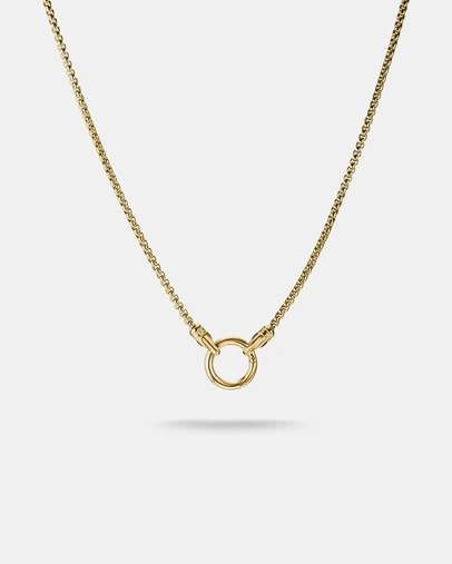 THOMAS SABO - Gold-Tone Stainless Steel Box Chain Necklace with Ring Clasp 2.7mm