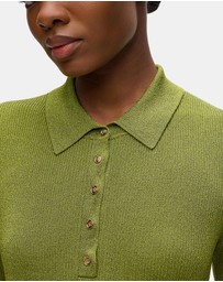 Karl Lagerfeld - Lurex Knit Polo Shirt