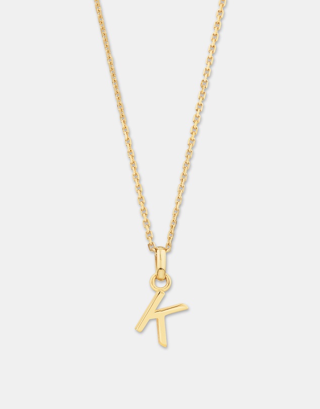 Michael Hill - K Initial Pendant in 10kt Yellow Gold