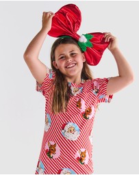 Kip&Co - I Love Christmas Spot Organic Cotton Short Sleeve Nightie - Kids