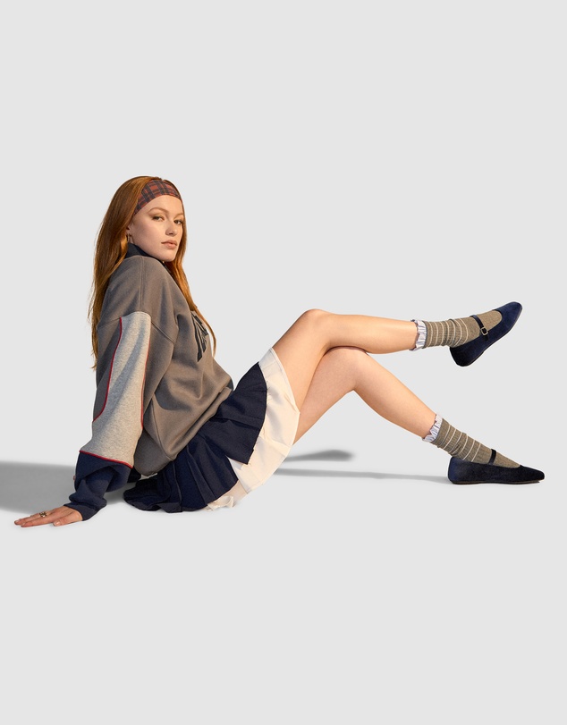 Rollie - Mary Jane Velvet Flat