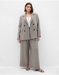 City Chic - Plus size Hailey Check Jacket - neutral
