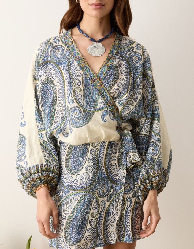 BOTEH - Arcadia Paisley Mini Robe Dress