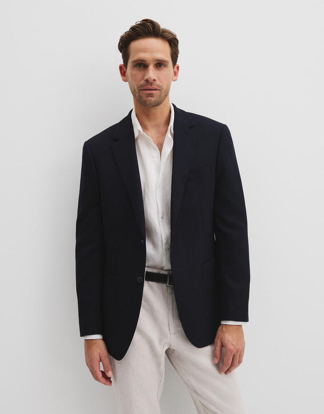 Country Road - Regular Textured Wool Stretch Blazer