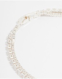 Lovisa - Silver Plated Cubic Zirconia Tennis Bracelet