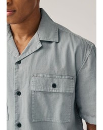 NEXT - Linen Blend Short Sleeve Shirt with Cuban Collar