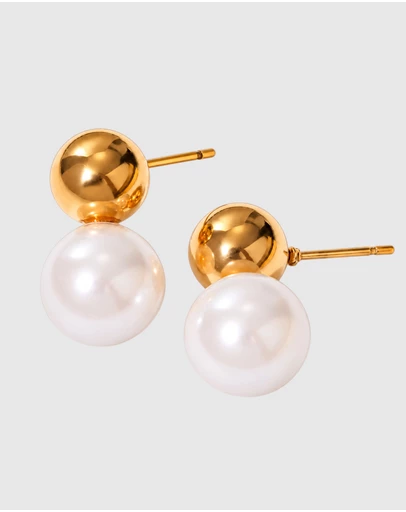 Honey and Beau - Lustre Pearl Earrings