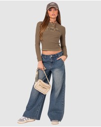 EDIKTED - Super Baggy Wide Leg Jeans