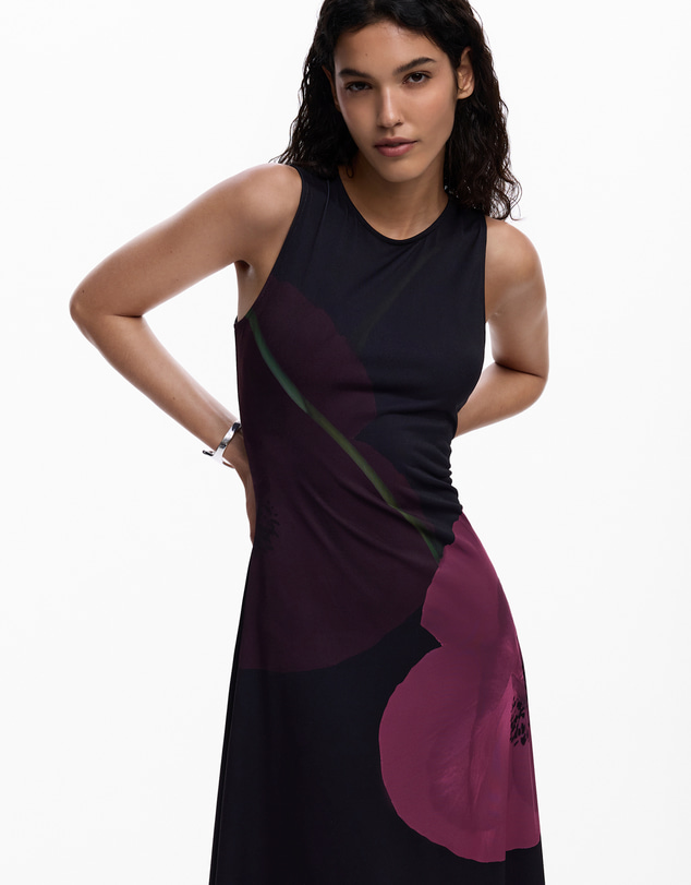 Desigual - Asymmetric poppy dress