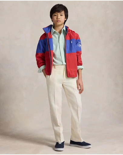 Polo Ralph Lauren - Woven Embroidered Stripe Sport Shirt - Teens