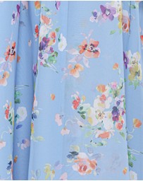 Petal & Pup - Codie Off Shoulder Maxi Dress - Cornflower Blue Floral