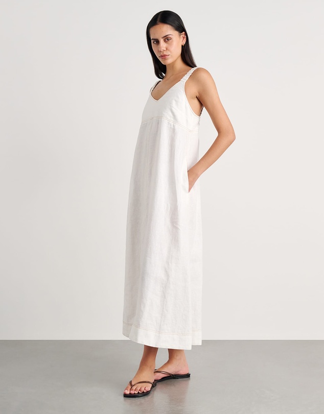 Jag - Sara Linen Midi Dress
