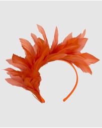 Max Alexander - Modern Orange Racing Fascinator