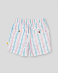 Goldie + Ace - Playtime Stripe Noah Shorts- ICONIC EXCLUSIVE- Babies-Kids