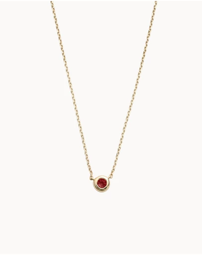 Kirstin Ash - Petite Birthstone Necklace January Garnet