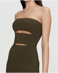 Christopher Esber - Slashed Knit Sunray Strapless Dress