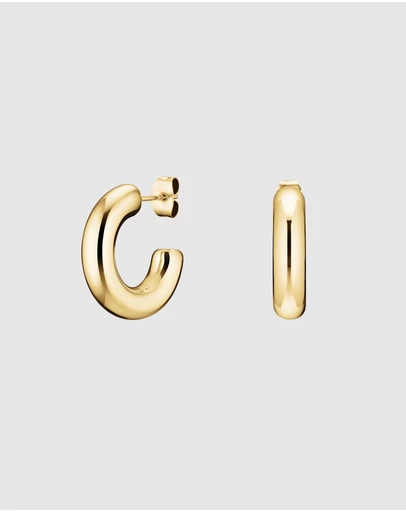 Rosefield - Medium Thick Gold-Tone Hoop Earrings