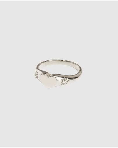 By Charlotte - Heart Signet Ring