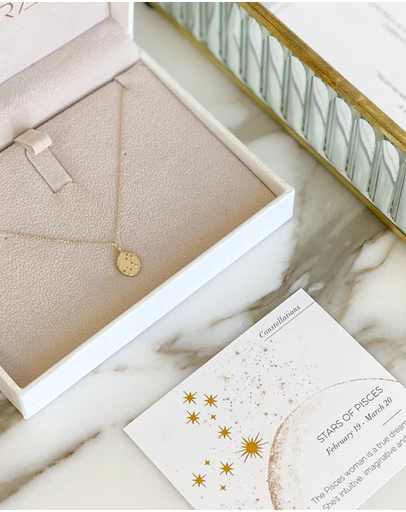 Luna Rae - Solid Gold - Stars of Pisces Diamond Necklace