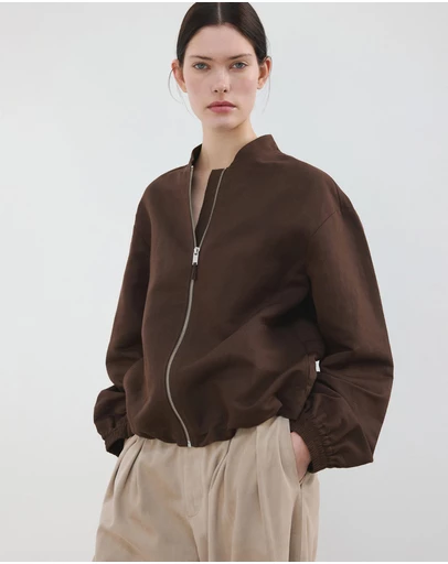 M.N.G - Linen Bomber Jacket