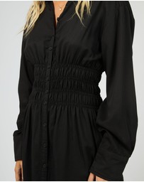 All About Eve - Aae Ruched Shirt Dress Black