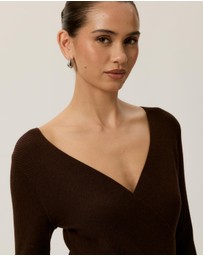 Tussah - Sienna Wrap Long Sleeve Knit Top