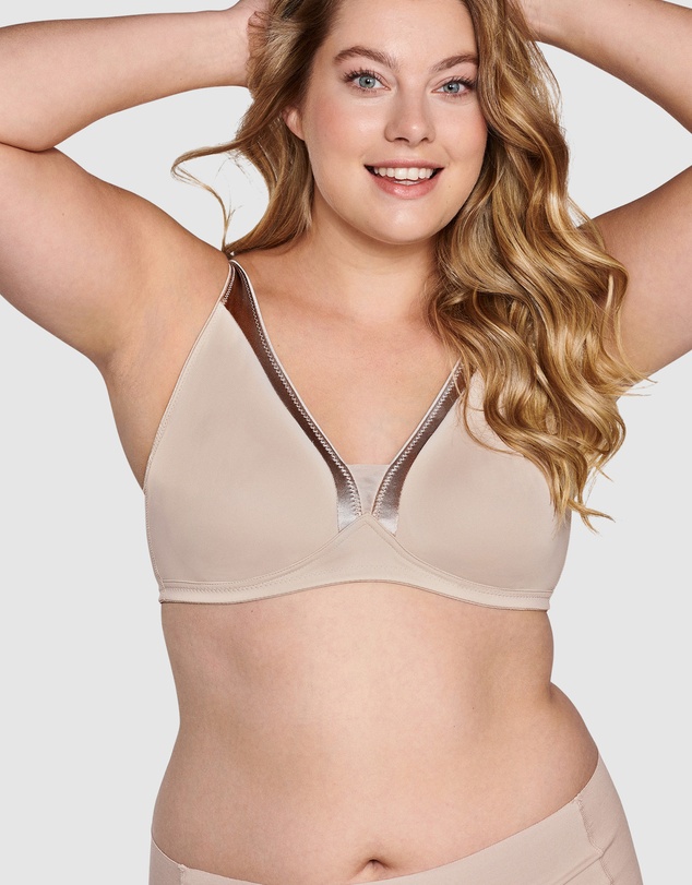Naturana - Moulded Soft Cup Wirefree Bra With Satin Trim