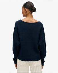 Superdry - Brushed Oversized V Neck Jumper