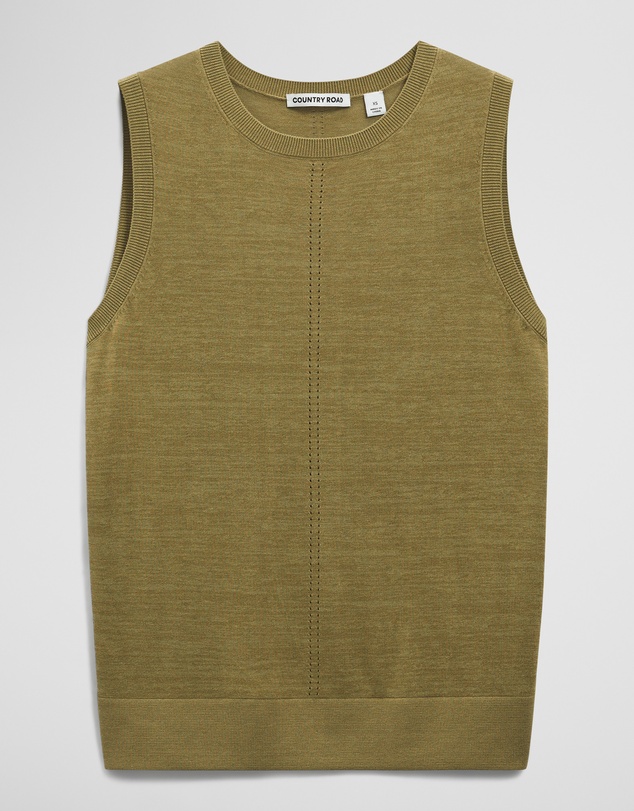 Country Road - Pointelle Detail Neck Tank