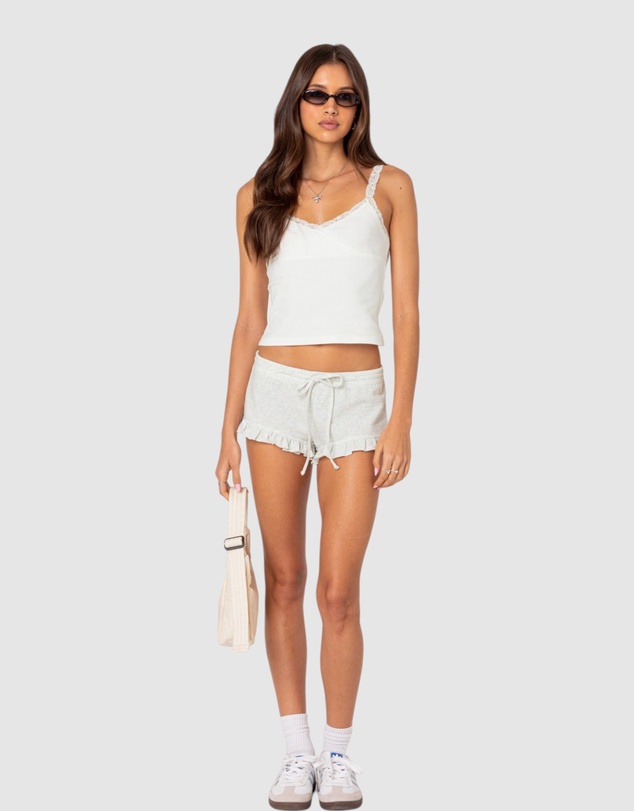 EDIKTED - Randi Ruffled Micro Shorts