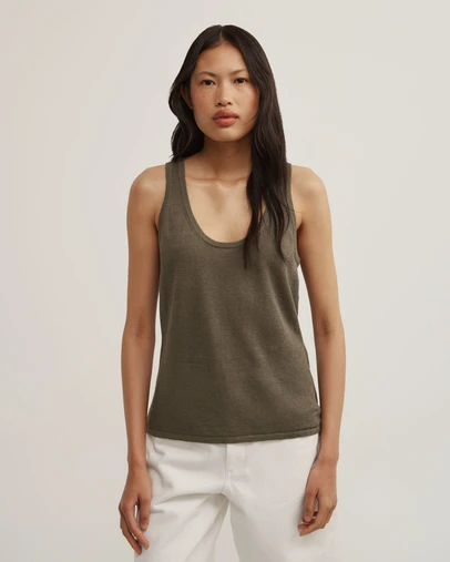 Witchery - Linen Scoop Knit Tank