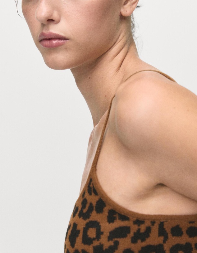 M.N.G - Leopard-Print Knitted Top