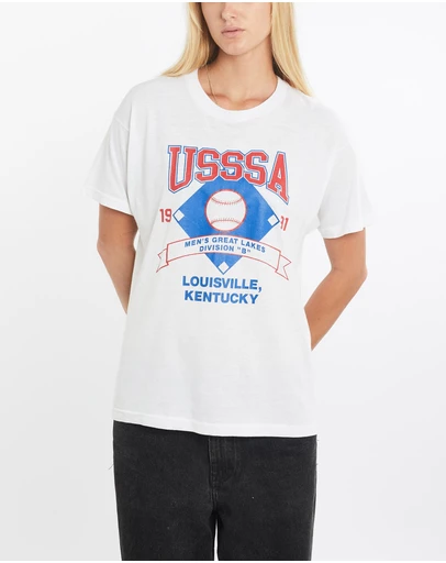 Vintage by The Real Deal - Pre Loved - Vintage 1991 USSSA Mens Baseball Tee
