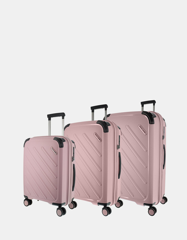 Pierre Cardin - Pierre Cardin Edge 3 Piece Hard Shell Luggage Set Bundle